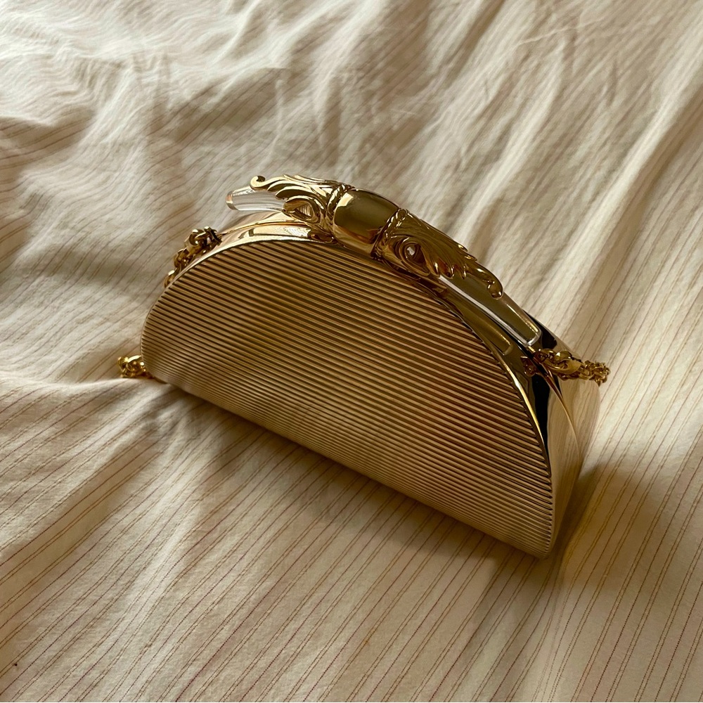 Vintage Rodo Gold Hardshell Purse